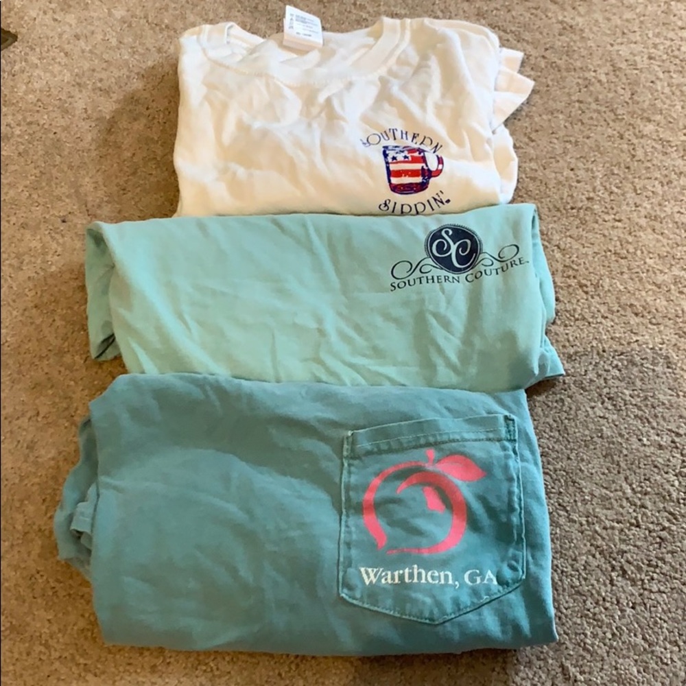 3 short sleeve cotton tee shirt bundle